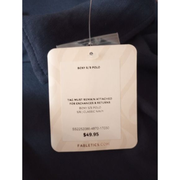 Fabletics Crop Top Blue Athletic Chic Comfortable Collared Womens SZ Small - Picture 5 of 6